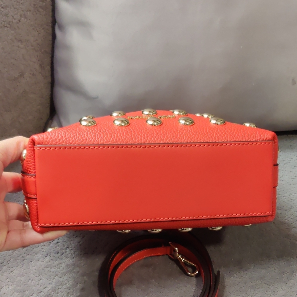 Michael Kors Ember Small Embellished Pebbled Leather Messenger Bag - Picture 5 of 5